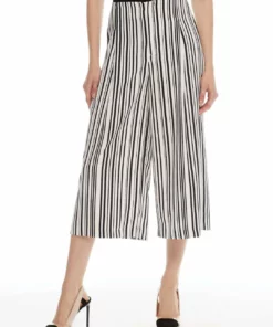 Iltm Monaco Stripe Gaucho in Black/White - women