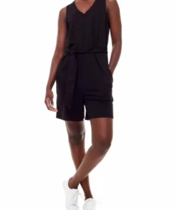 Iltm Kylie Belted Romper in Black - women