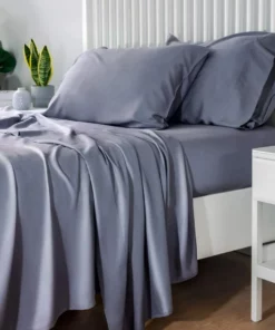 Bibb Home 300tc Bamboo Viscose 4 Pc Sheet Set