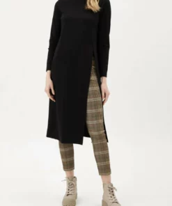 Iltm Nina Ponte Slit Dress In Black - women