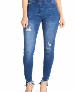 Coco + Carmen Omg Skinny Cutout Fringe Jean in Dark Denim - women