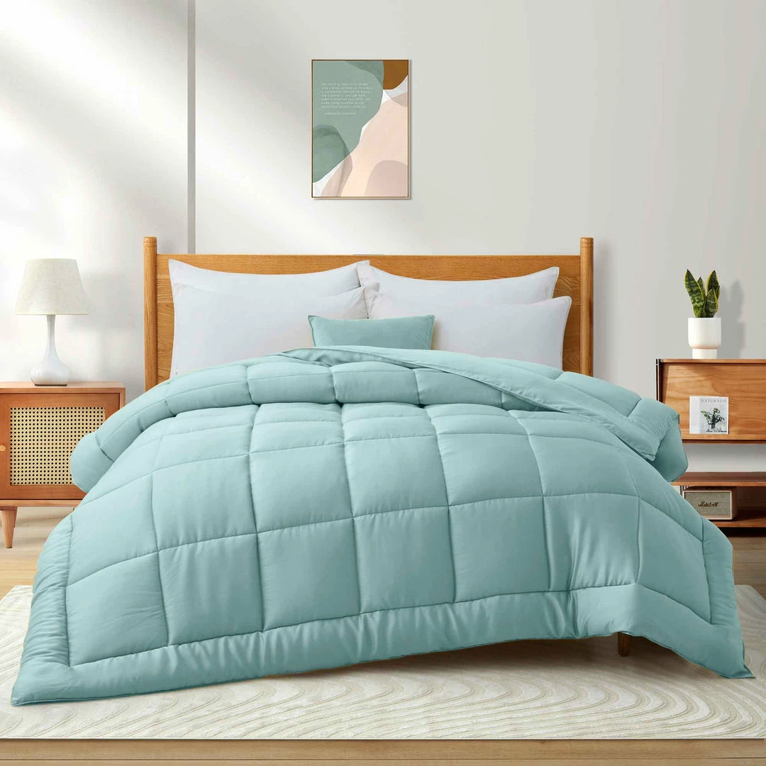 Peace Nest Soft Lyocell Embroidered & Jacquard Down Alternative Comforter All Season - Image 4