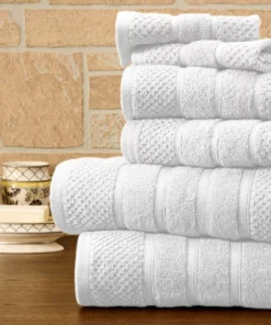 Bibb Home 6 Piece Egyptian Cotton Towel Set
