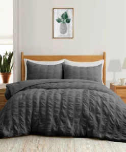 Peace Nest 3 Pieces Seersucker Comforter Sets with Pillowcases