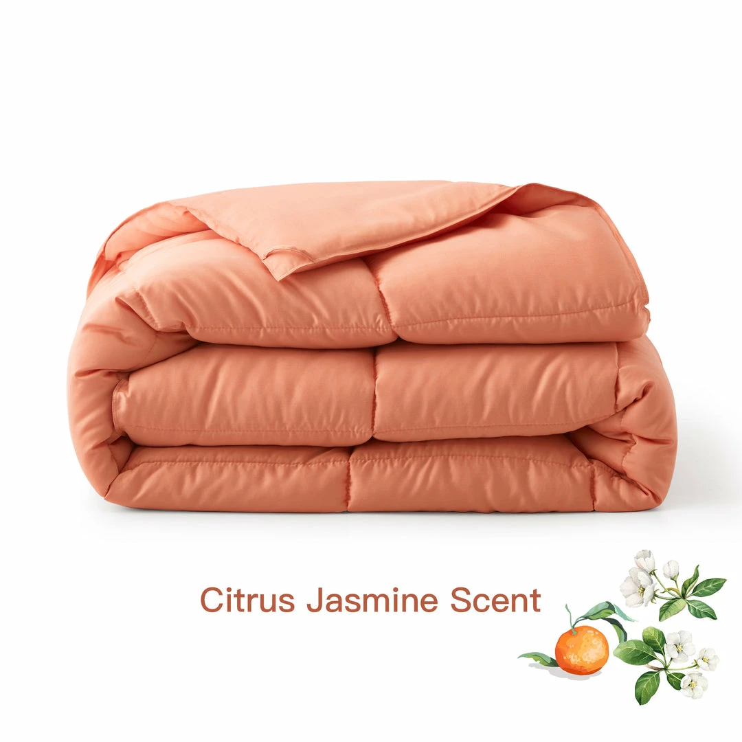 Peace Nest All Season Down Alternative Comforter with Orange / Camellia / Wormwood Scent