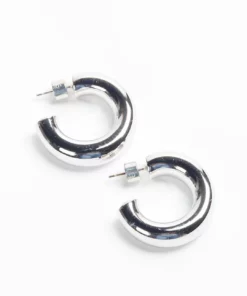 Eklexic Baby Ryan Hoops In Silver - women