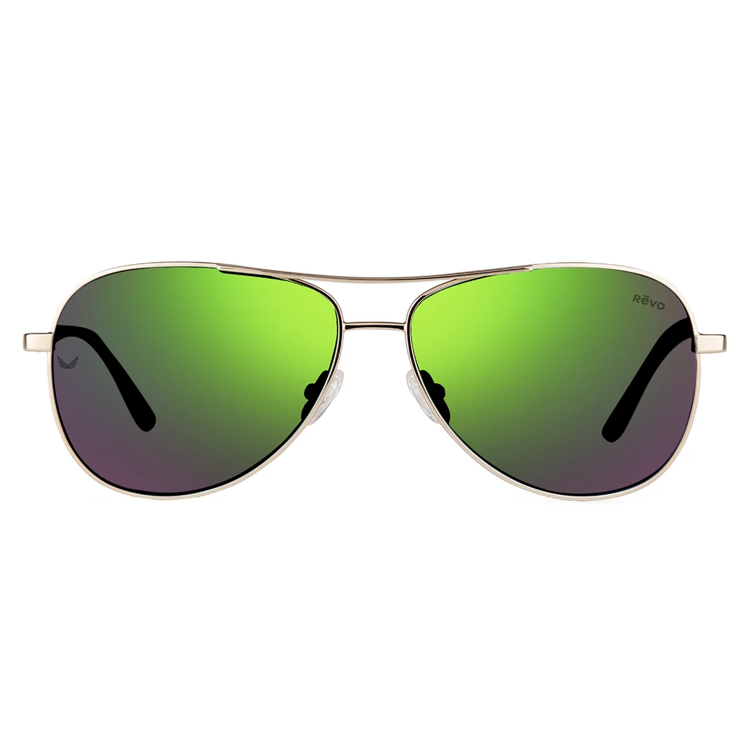 Revo Relay Gold & Evergreen Aviator Sunglasses RE1156V04GN - men