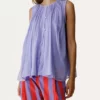 Forte Forte Cotton And Silk Voile Top in Glicine - women