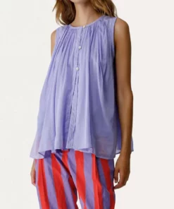 Forte Forte Cotton And Silk Voile Top in Glicine - women