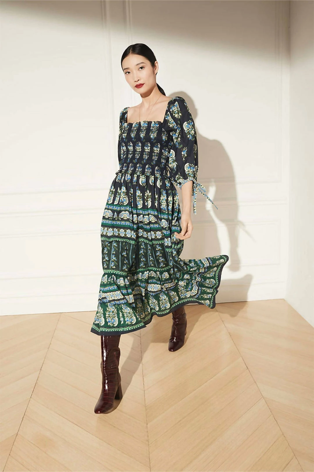 Cara Cara Jazzy Dress in Paisley Emerald - women - Image 3