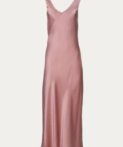 Asceno The Bordeaux Dress in Dusty Rose - women