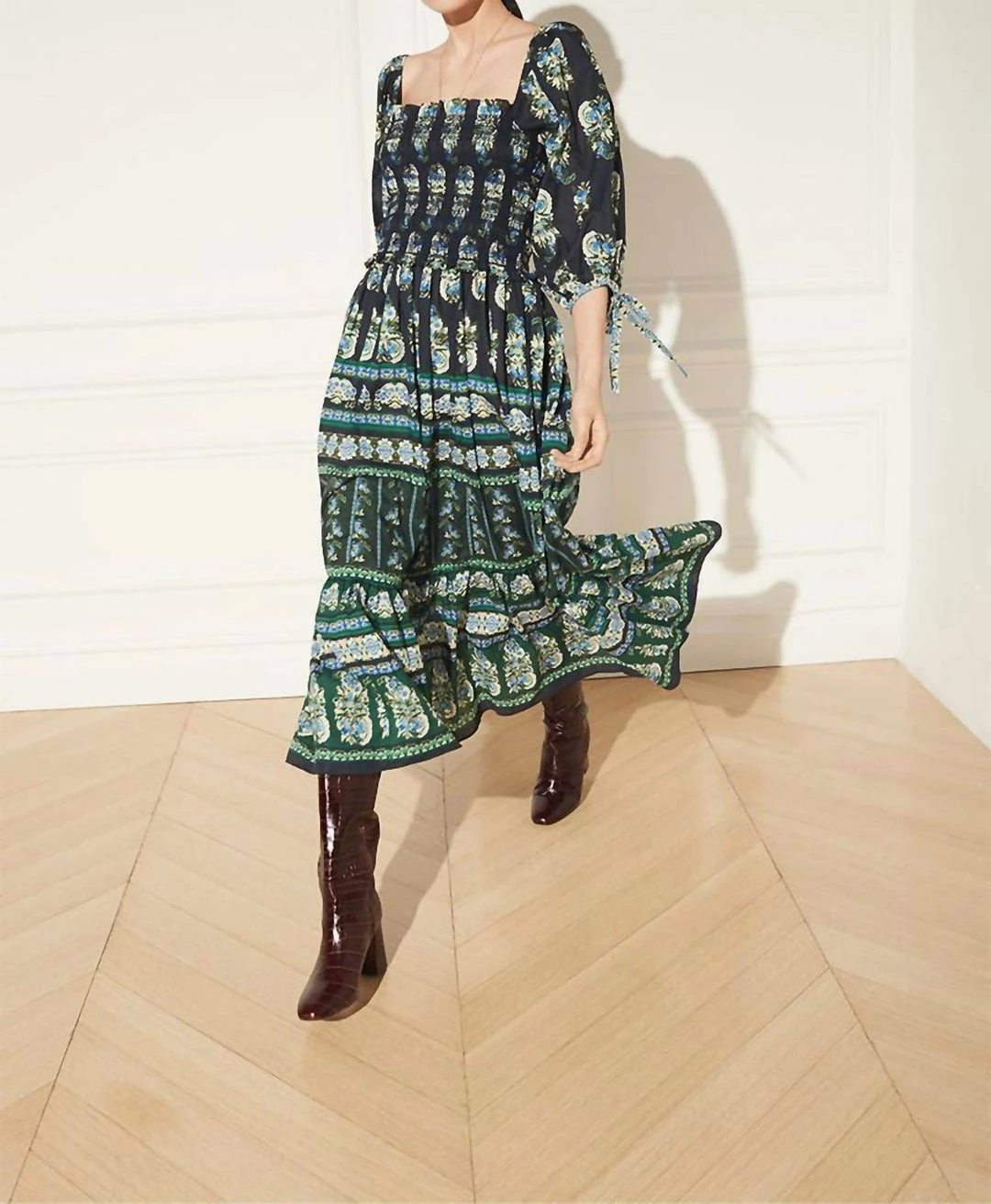 Cara Cara Jazzy Dress in Paisley Emerald - women - Image 2