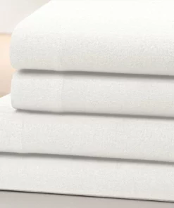 Bibb Home Solid Flannel 4 Piece Sheet Set
