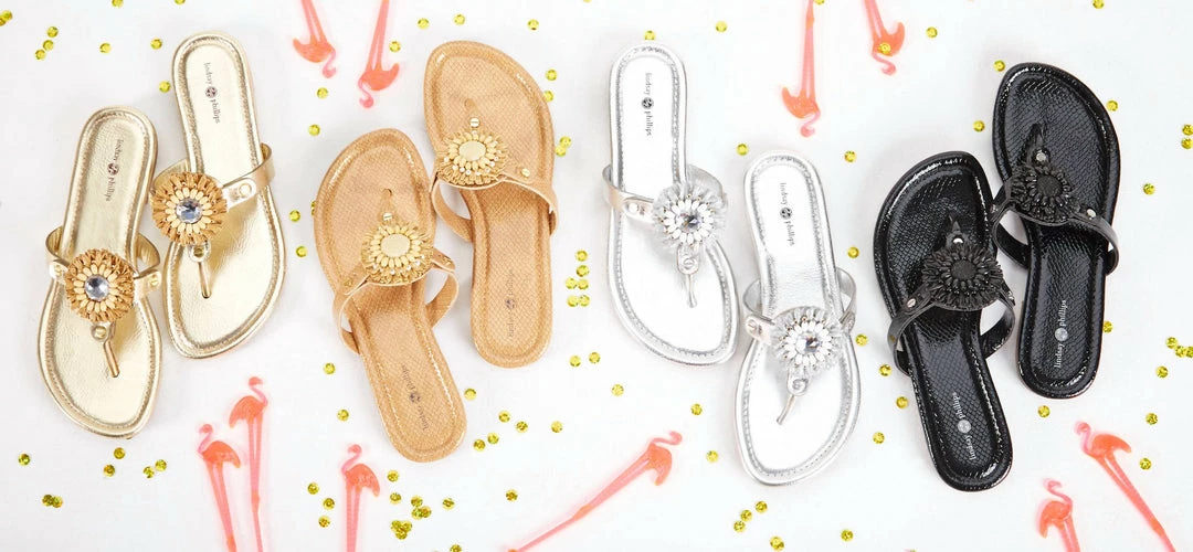 Lindsay Phillips Rosie Snakeskin Flip Flops in Black - women - Image 3