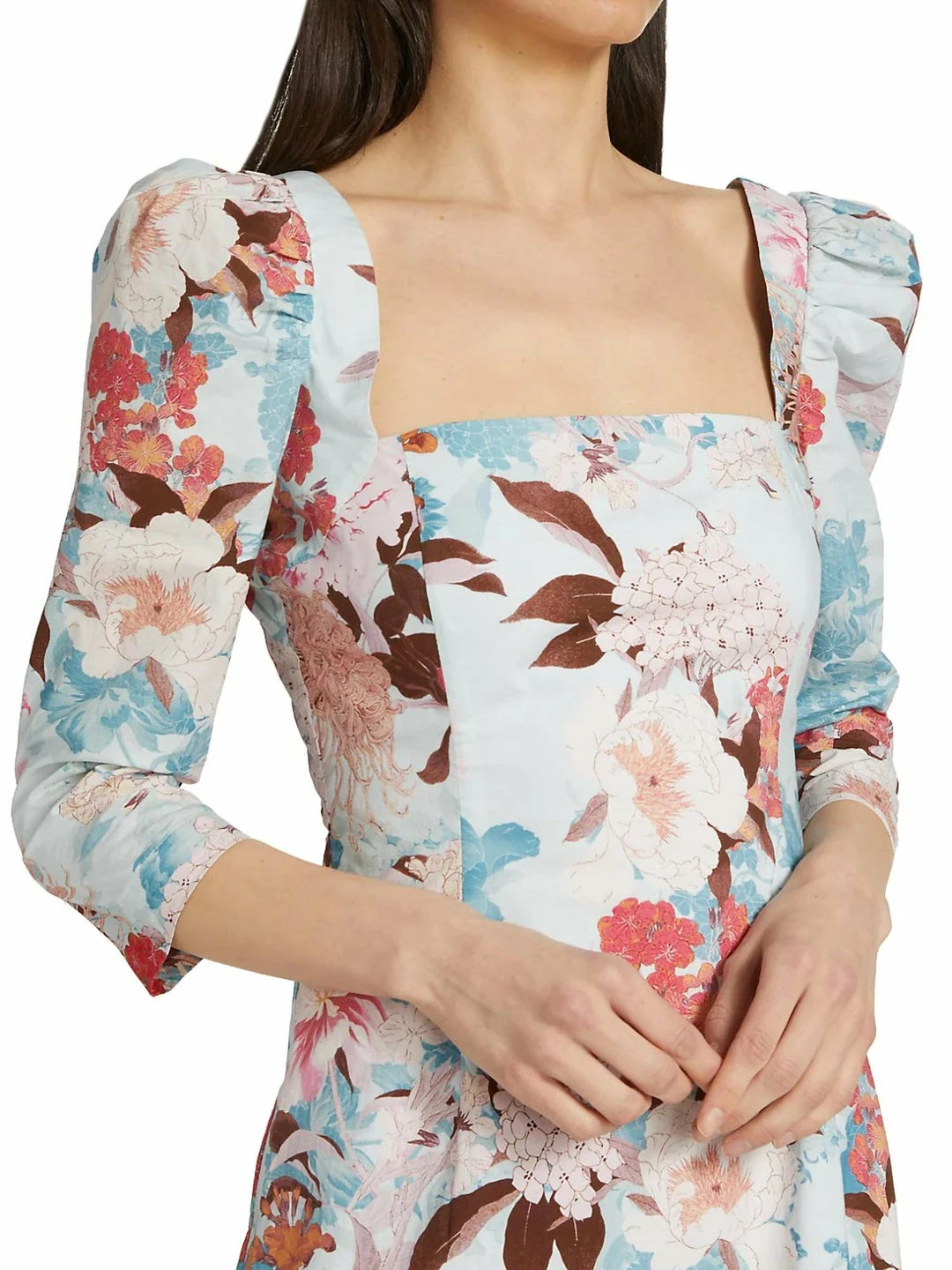 Cara Cara Busy Dress in Japanese Floral Blue - women - Image 3