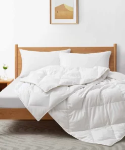 Peace Nest Soft Lightweight Down and Feather Fiber Comforter Diamond Quilted Duvet Insert