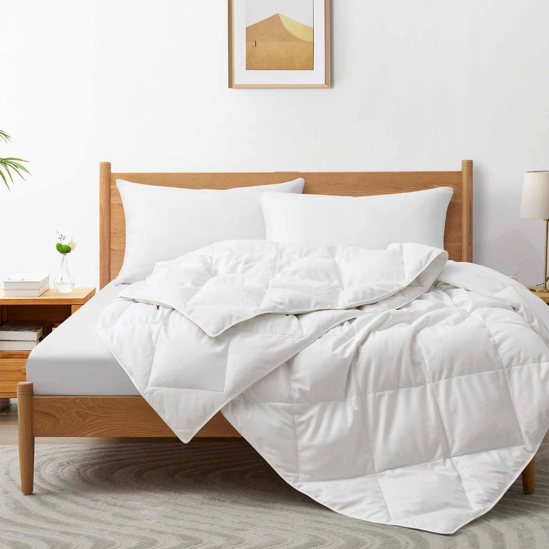 Peace Nest Soft Lightweight Down and Feather Fiber Comforter Diamond Quilted Duvet Insert