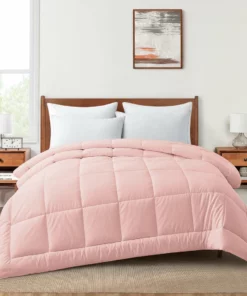 Peace Nest Washed Small Check Jacquard Down Alternative Comforter All Season
