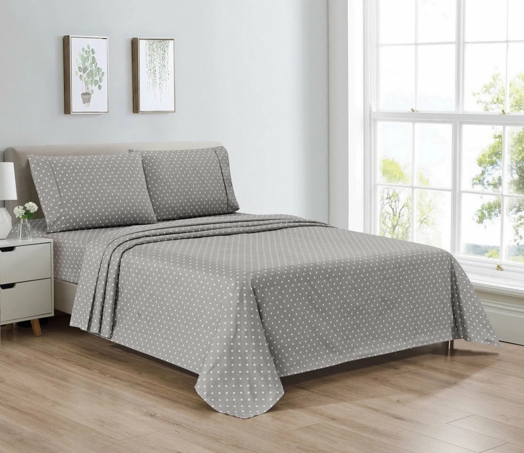 Bibb Home Egyptian Luxury 1800 Count Printed 4 Piece Sheet Set - Image 8