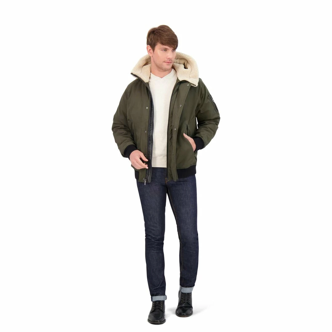 Sean John Mens Sherpa Insulated Bomber Jacket - Image 4