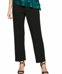 Alex Evenings Slim Leg Pant in Black - women