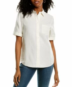 TAGS Silk & Linen-Blend Shirt - women