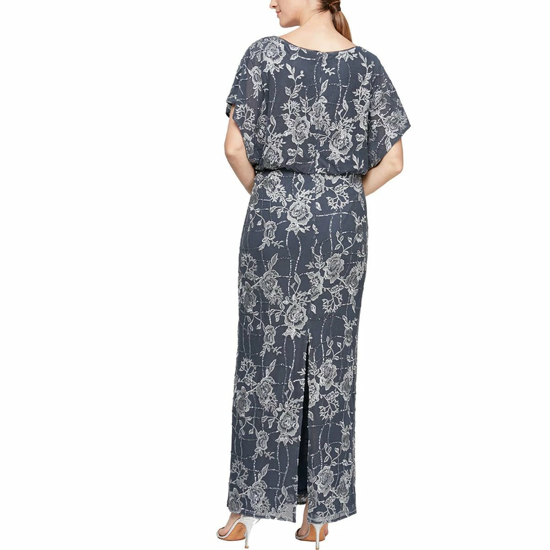 Alex Evenings Womens Lace Full Length Evening Dress - Image 2