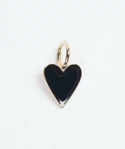 Eklexic Small Enamel Helena Pendant In Black/Gold - women