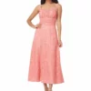 Kay Unger New York Coty Womens Eyelet Maxi Cocktail and Party Dress