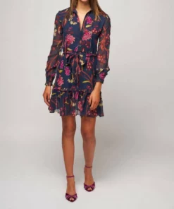Cara Cara Blair Dress in Ophelia Floral Midnight - women