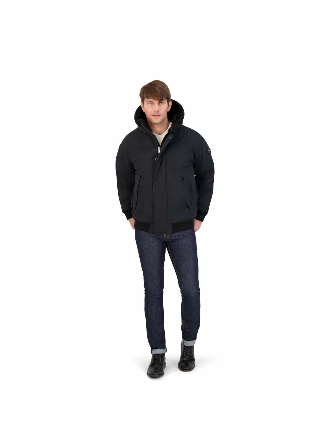 Sean John Mens Sherpa Insulated Bomber Jacket - Image 5