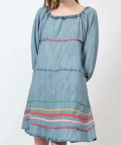 Ivy Jane Macarena Tiered Dress in Denim - women