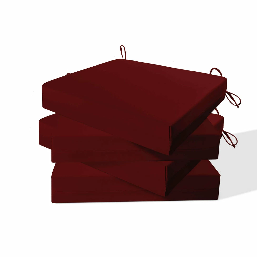 Peace Nest Square Design Waterproof Set of 4 Outdoor Chair Cushions Seat Pads 18.5*16*3"