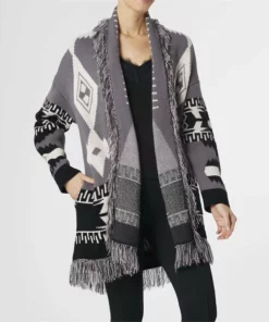 Coco + Carmen Tobi Aztec Cardigan in Grey - women