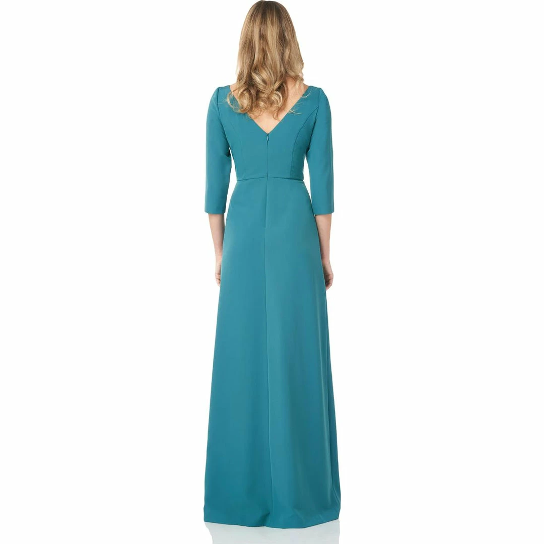 Kay Unger New York Womens Gathered Maxi Evening Dress - Image 3