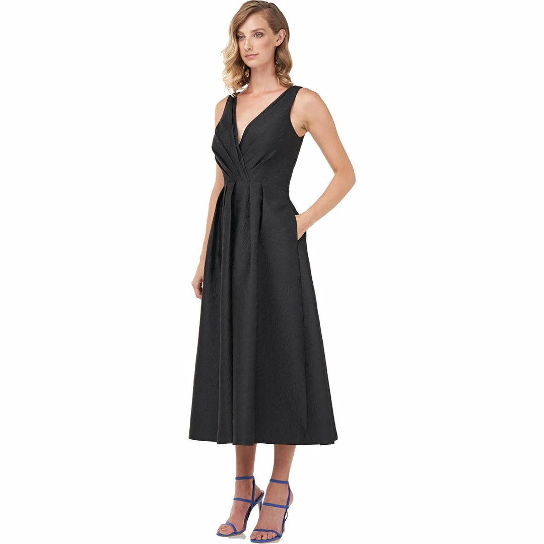 Kay Unger New York Olivia Womens Shutter Pleat Maxi Evening Dress - Image 2