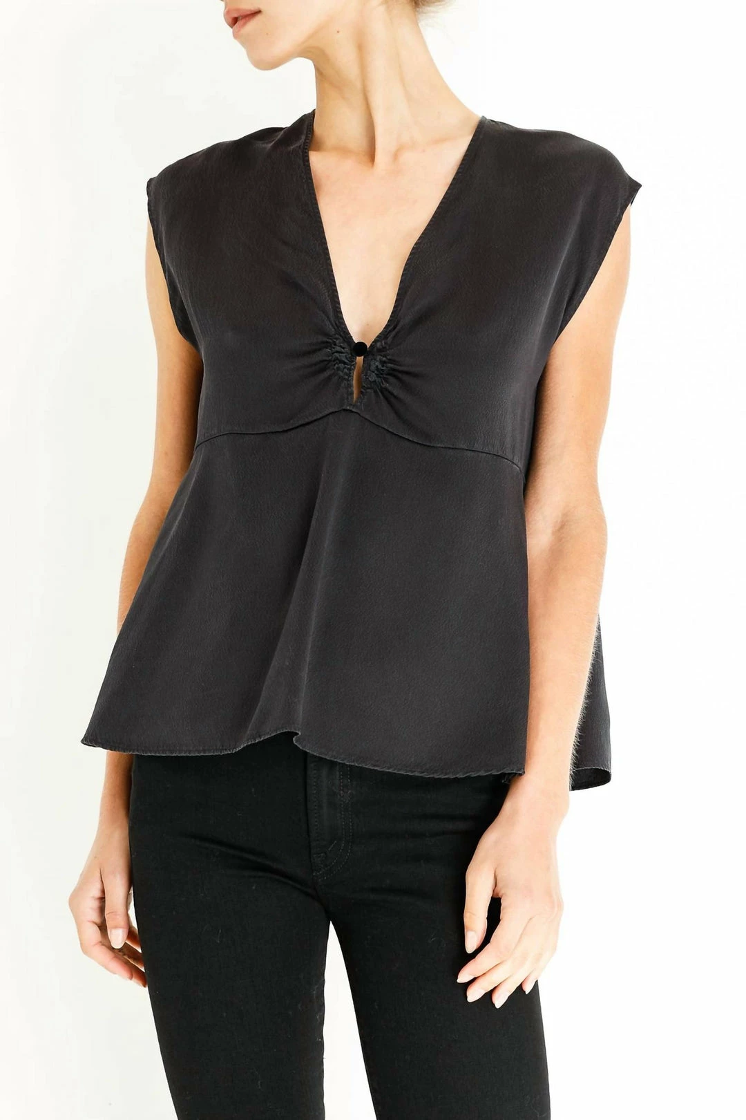Forte Forte Cloquet Silk Top In Notte - women