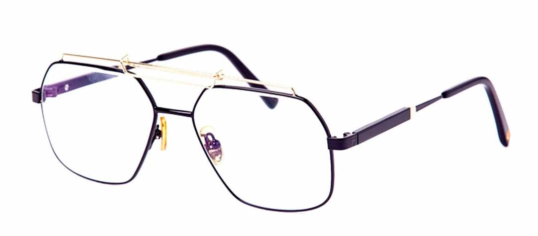 FUBU Frames Sullivan Black/Gold Geometric Blue Light Eyeglasses - women - Image 2
