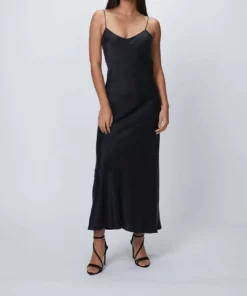 Asceno The Lyon Dress In Black - women