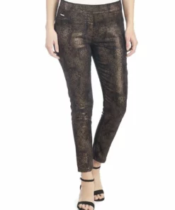 Coco + Carmen Omg Printed Skinny Jean in Black/Gold Leopard - women