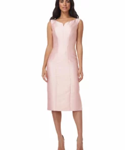 Kay Unger New York Sawyer Womens Burnout Midi Cocktail and Party Dress