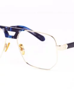 FUBU Frames Flatbush Gold/Blue Tortoise Square Blue Light Eyeglasses - women