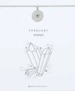 Bryan Anthonys February Birthstone Necklace in Silver - women