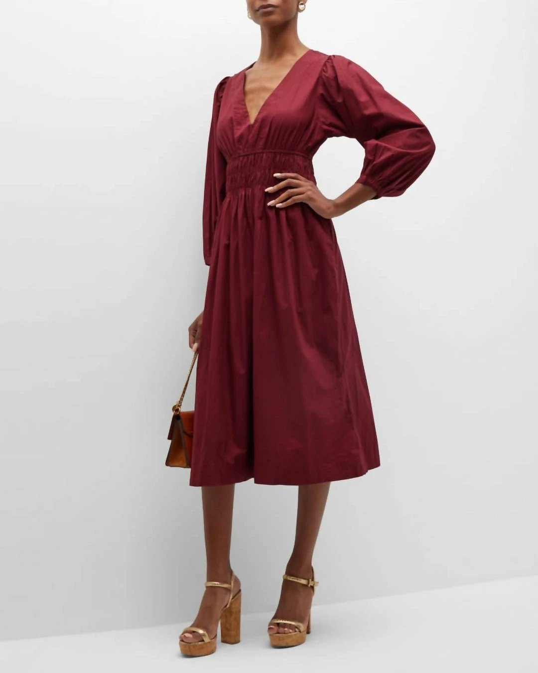 Cara Cara Ginger Dress in Cabernet Solid - women - Image 2
