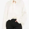 Forte Forte Silk Shirt W/ Ribbon In Avorio - women