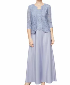 Alex Evenings Womens 2 PC Full Length Evening Dress