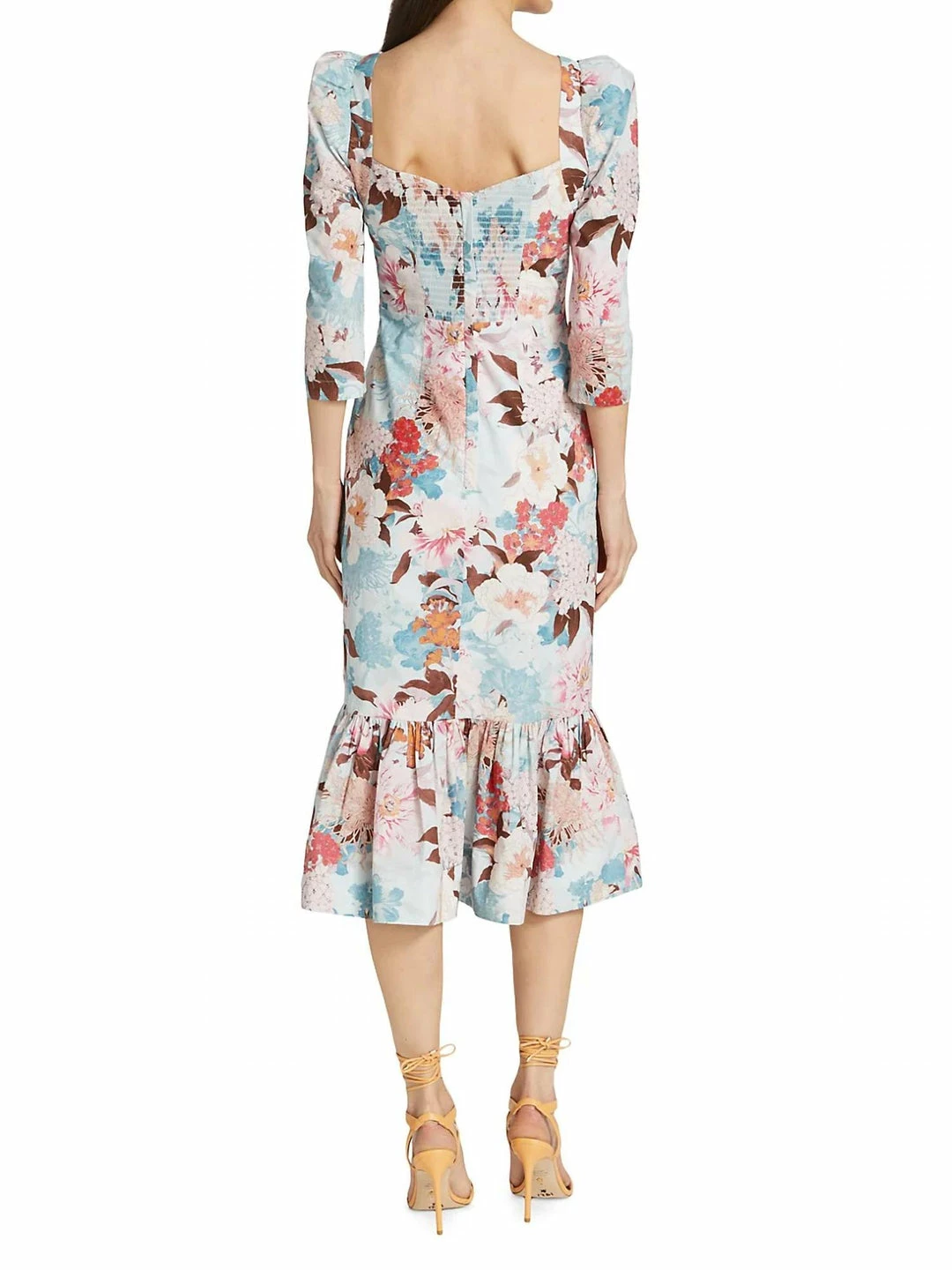 Cara Cara Busy Dress in Japanese Floral Blue - women - Image 2