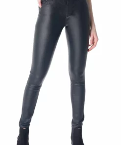 Iltm The Jacqueline Waxed Faux Jean in Black - women