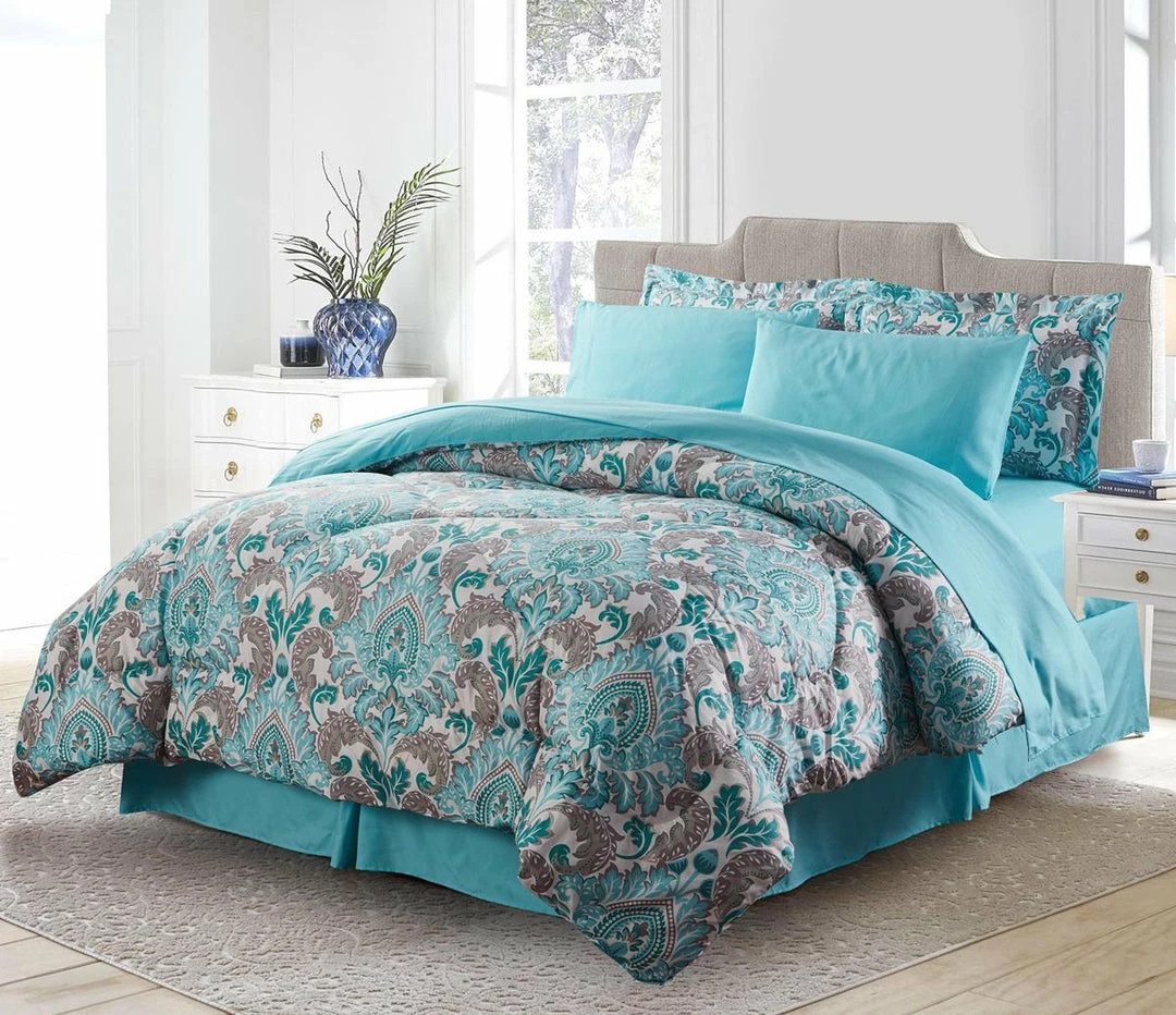 Bibb Home 8 Pc Down Alternative Comforter Set - Image 3