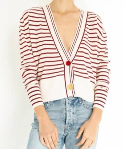 Forte Forte Stripe Merino Cardigan In Mosta - women